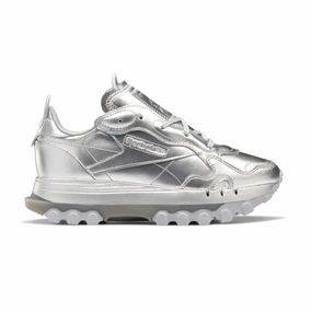   Cardi B Wmns Classic Leather 'Silver' Fashion Shoes for Women