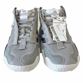 Adidas Girls Gray | Exhibit B Mid Basketball Sneakers Boys Casual Shoes clearance