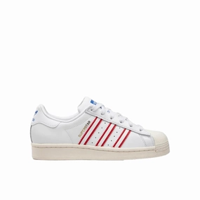 Adidas Superstar Cloud White/Team Power Red/Royal Blue  HQ9968 Grade-School Boys Shoes cheap deals