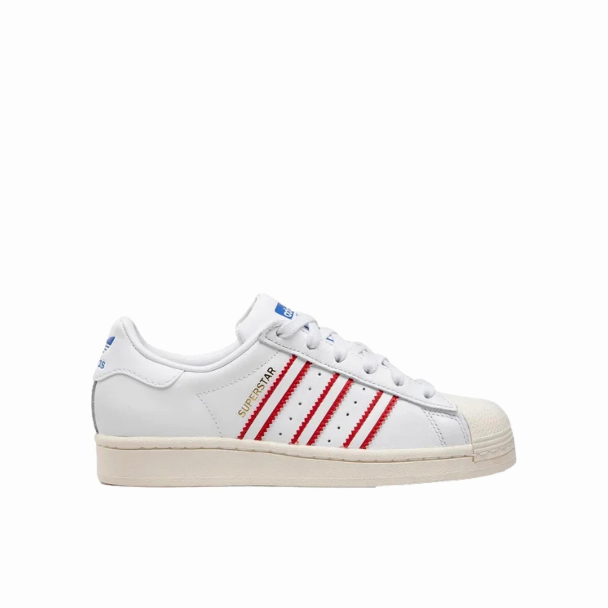 Adidas Superstar Cloud White/Team Power Red/Royal Blue  HQ9968 Grade-School Boys Shoes cheap deals