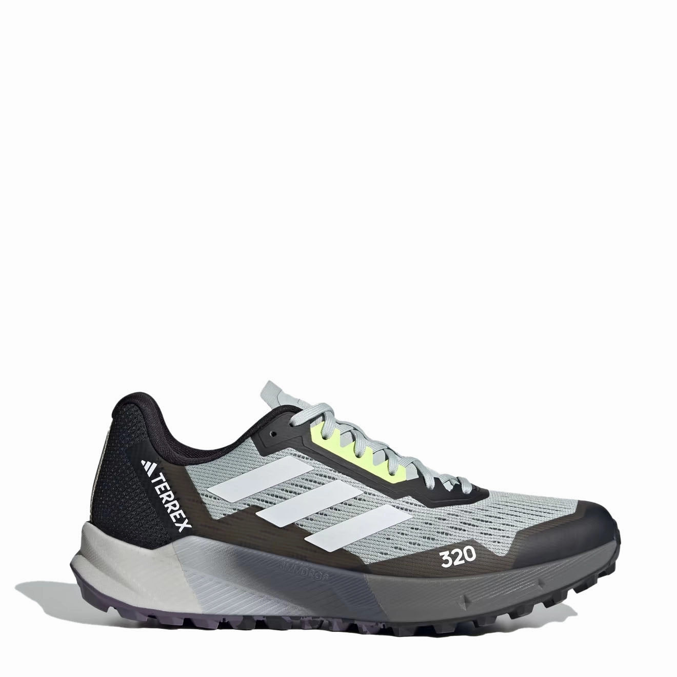 Adidas Terrex Agravic Flow 2.0 Trail Running Shoes Wonder Silver / Crystal White / Lucid Lemon Trendy Trainers for Men
