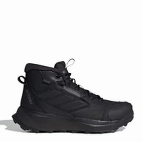 Adidas Terrex Winter Leather Mid Cut Boots Core Black / Core Black / Grey Four Trendy Trainers for Men