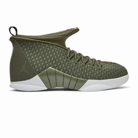 Air Jordan 15 x PSNY 'Woven Olive' Sneakers hot sale online