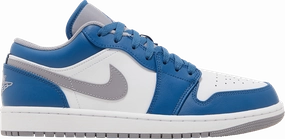 Air Jordan 1 Low 'True Blue Cement' - 553558 412 Sneakers outlet markdown