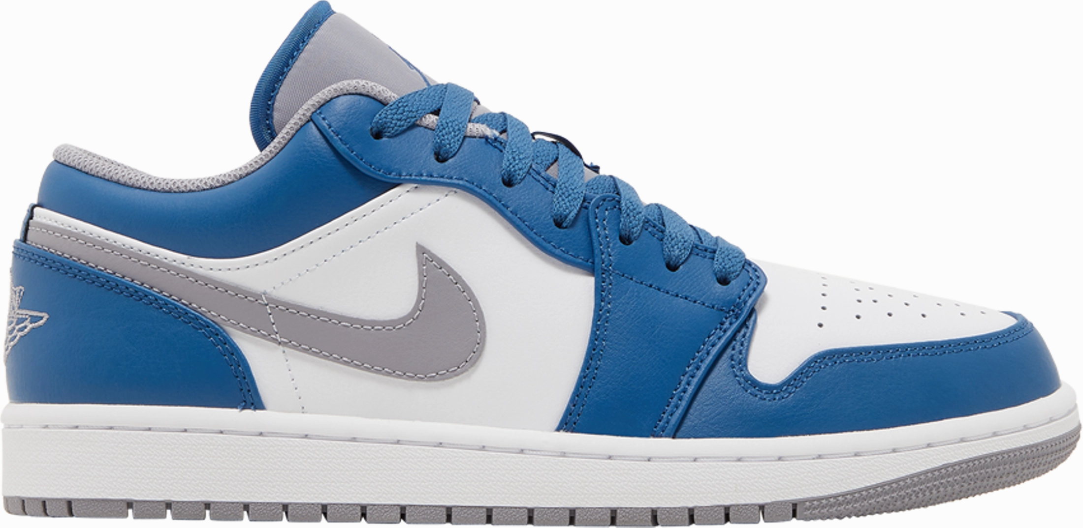 Air Jordan 1 Low 'True Blue Cement' - 553558 412 Sneakers outlet markdown