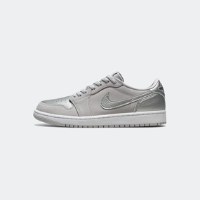 Air Jordan 1 Low OG - Neutral Grey/Metallic Silver-White Sneakers with free shipping