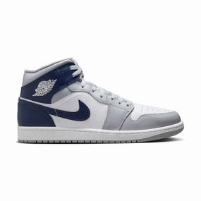 Air Jordan 1 Mid 'Wolf Grey Midnight Navy' Mens Casual Footwear sale