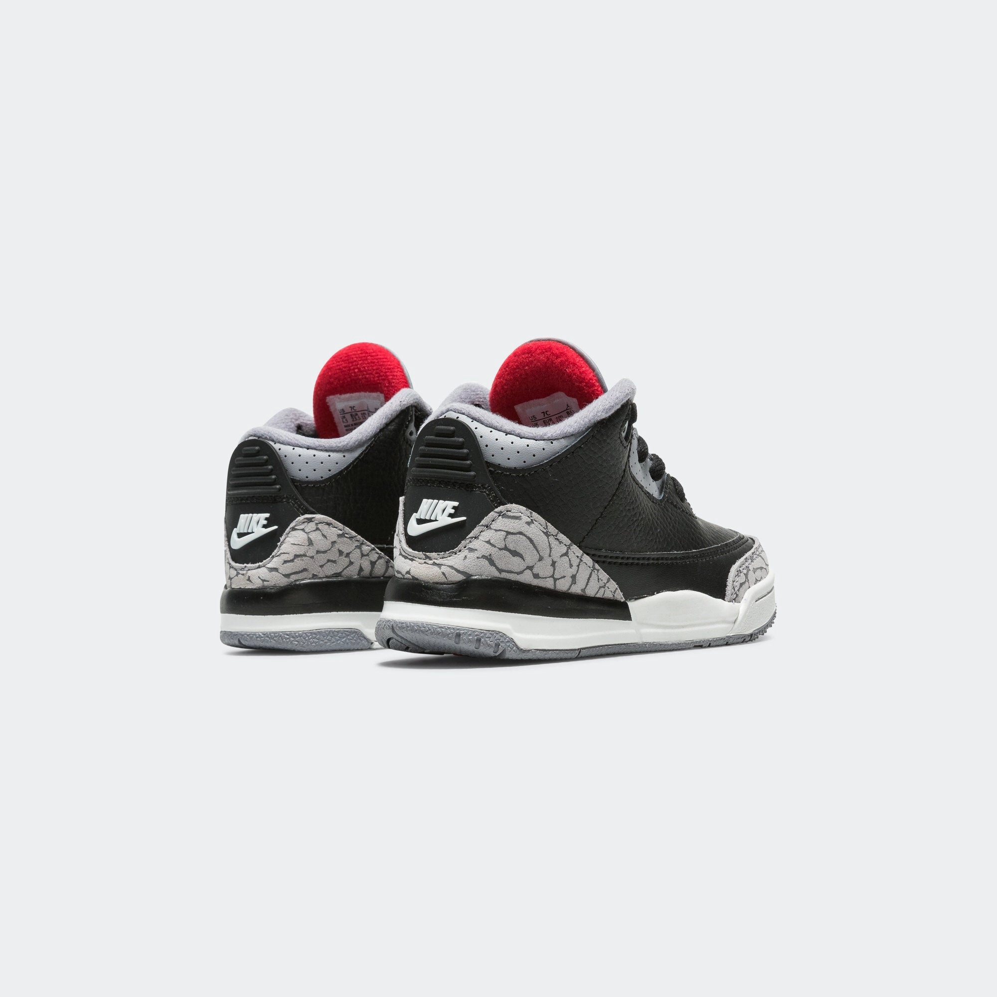 Air Jordan 3 Retro (TD) - Black/Fire Red-Cement Grey-Summit White