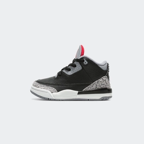 Air Jordan 3 Retro (TD) - Black/Fire Red-Cement Grey-Summit White Sneakers trending now