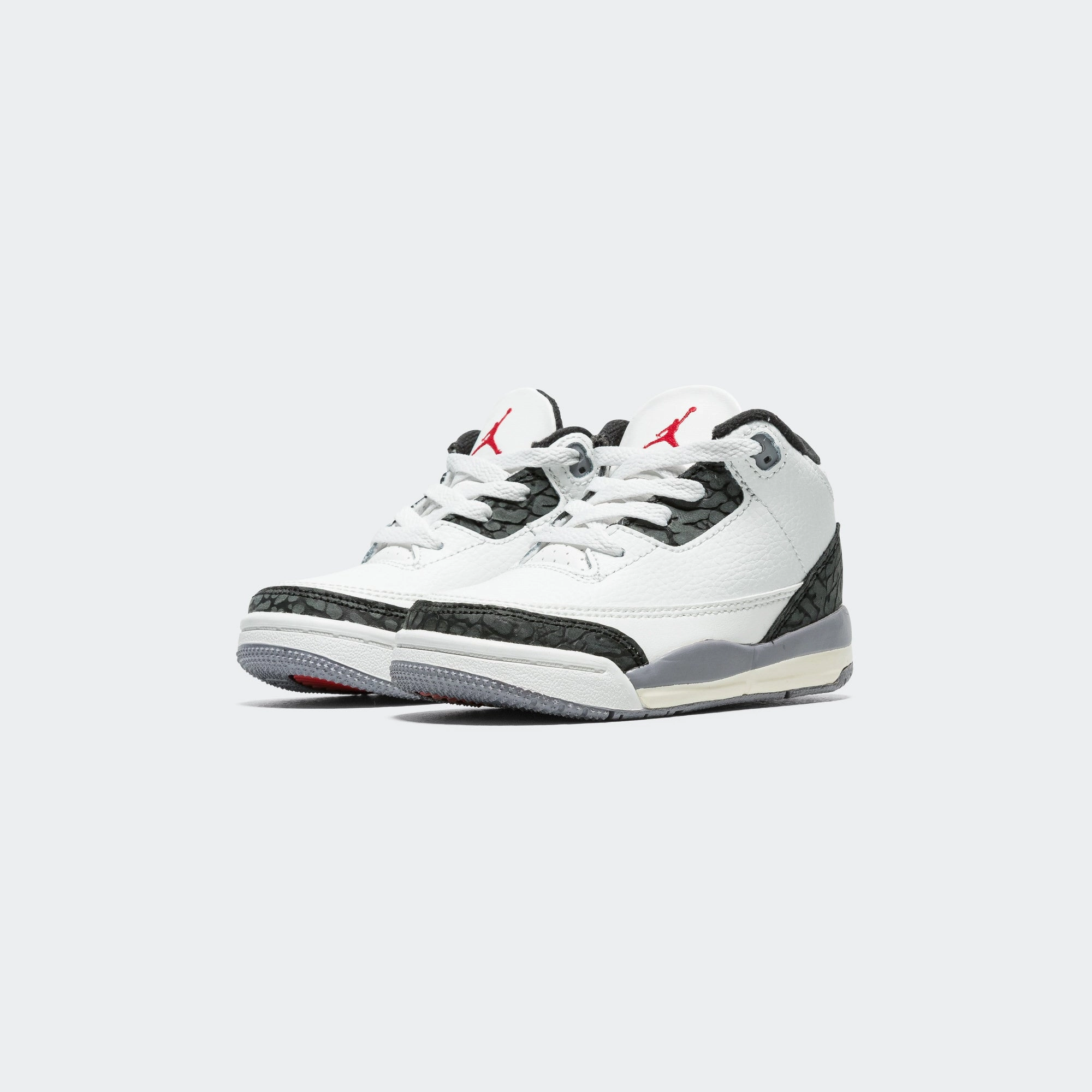 Air Jordan 3 Retro (TD) - Summit White/Fire Red-Cement Grey