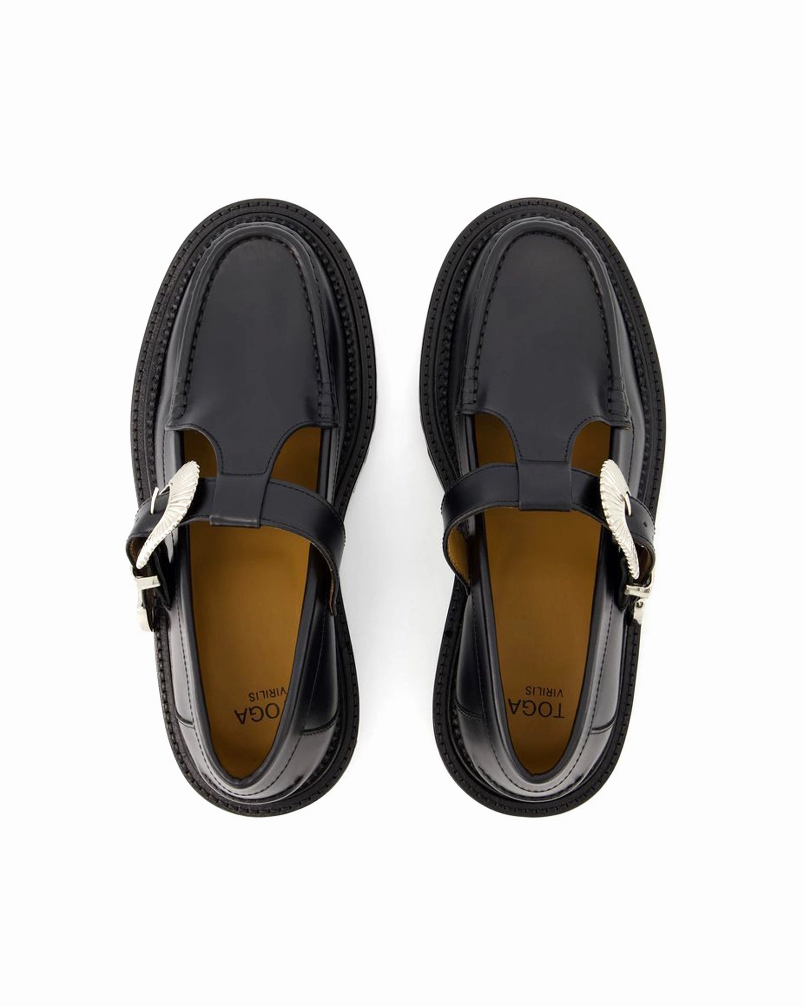 AJ1290 Loafers -Toga Virilis - Leather - Black