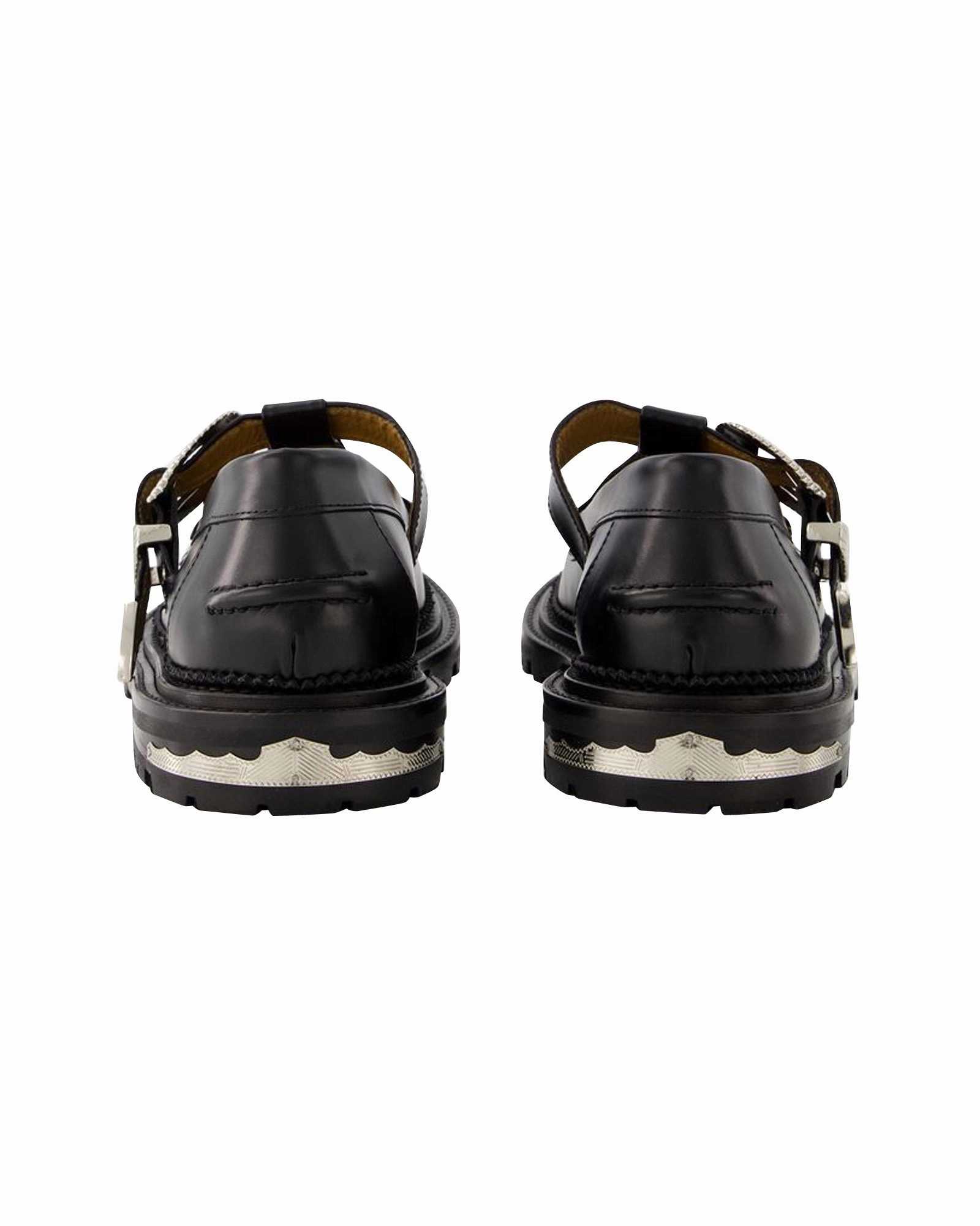 AJ1290 Loafers -Toga Virilis - Leather - Black Womens Flat Shoes clearance
