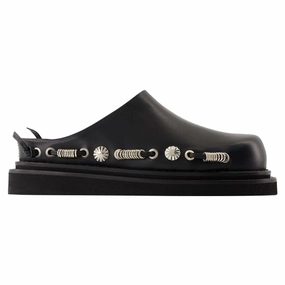 Aj1380 Sandals - Toga Pulla - Leather - Black Soft Sole Flats Womens sale