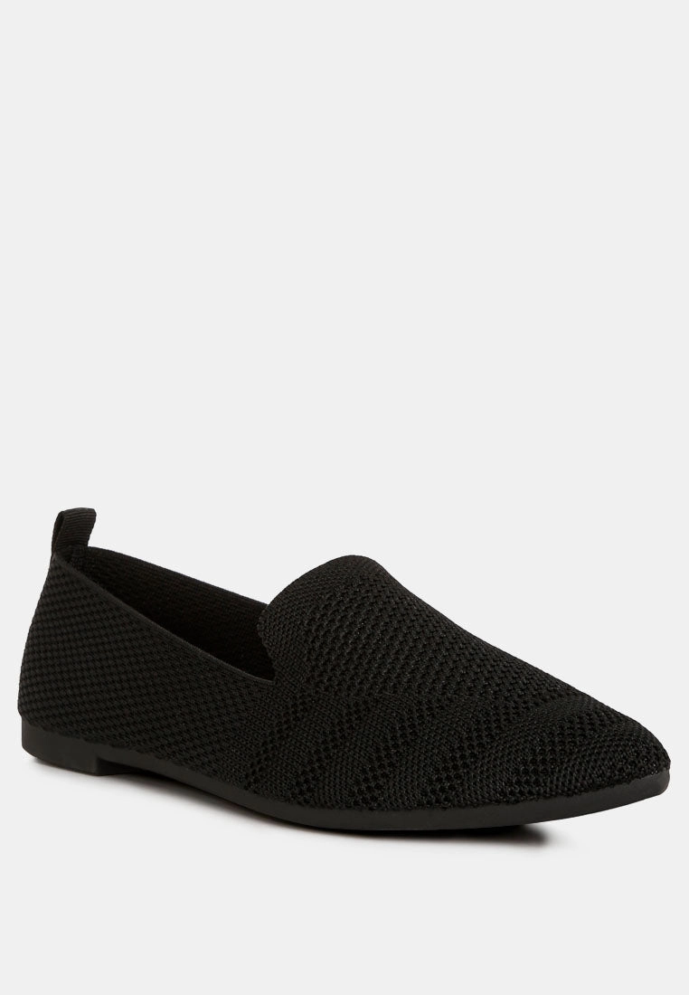 akili knit textile solid flats