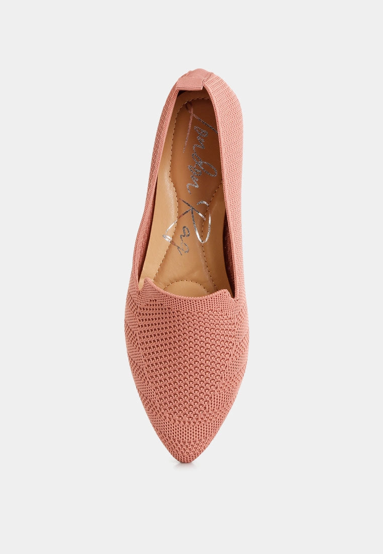 akili knit textile solid flats