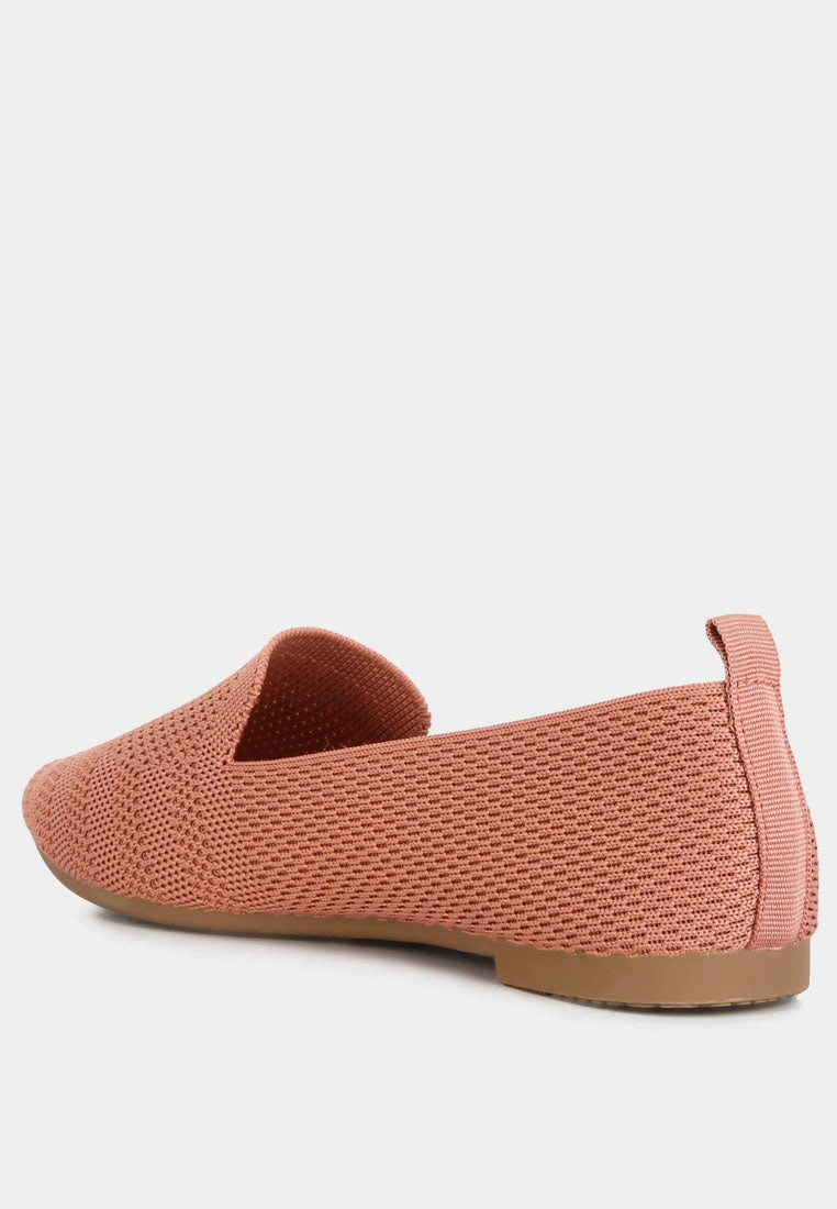akili knit textile solid flats