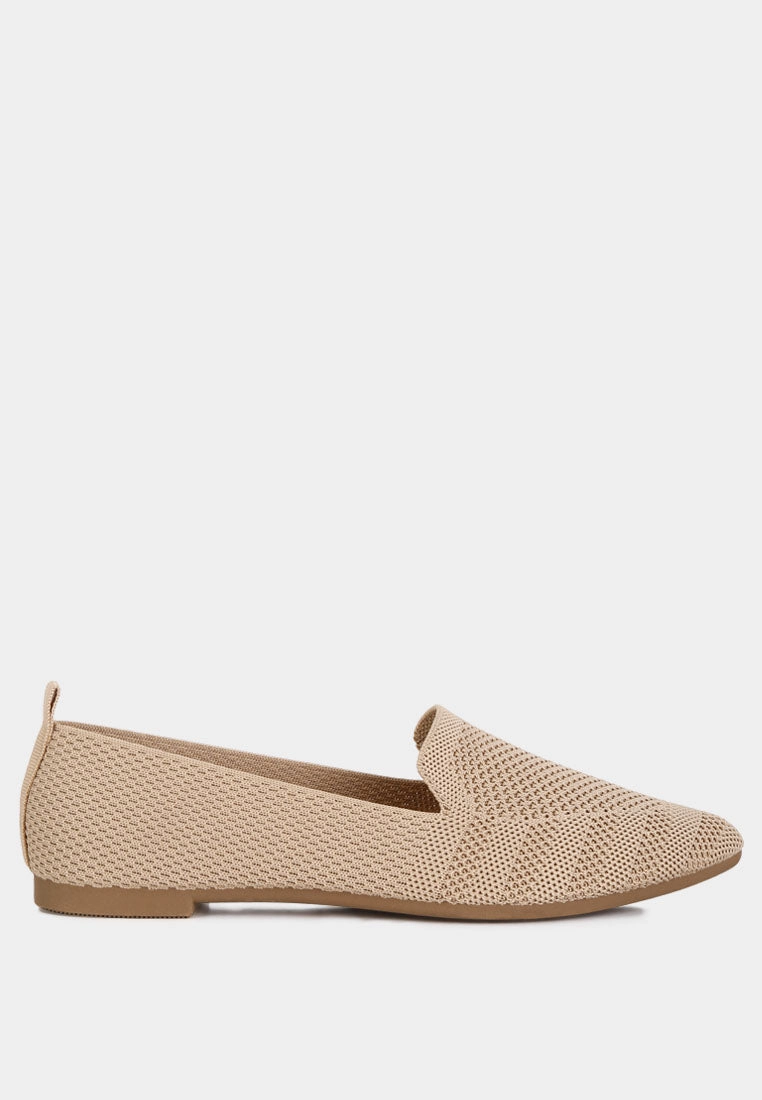 akili knit textile solid flats