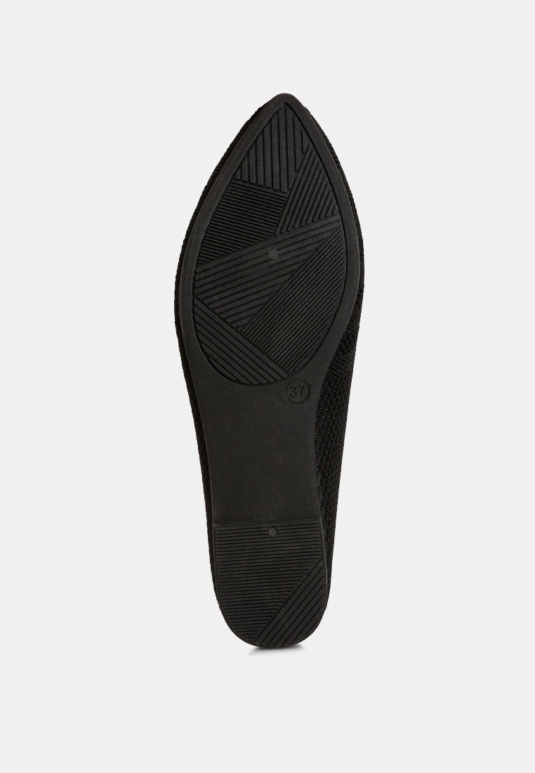akili knit textile solid flats