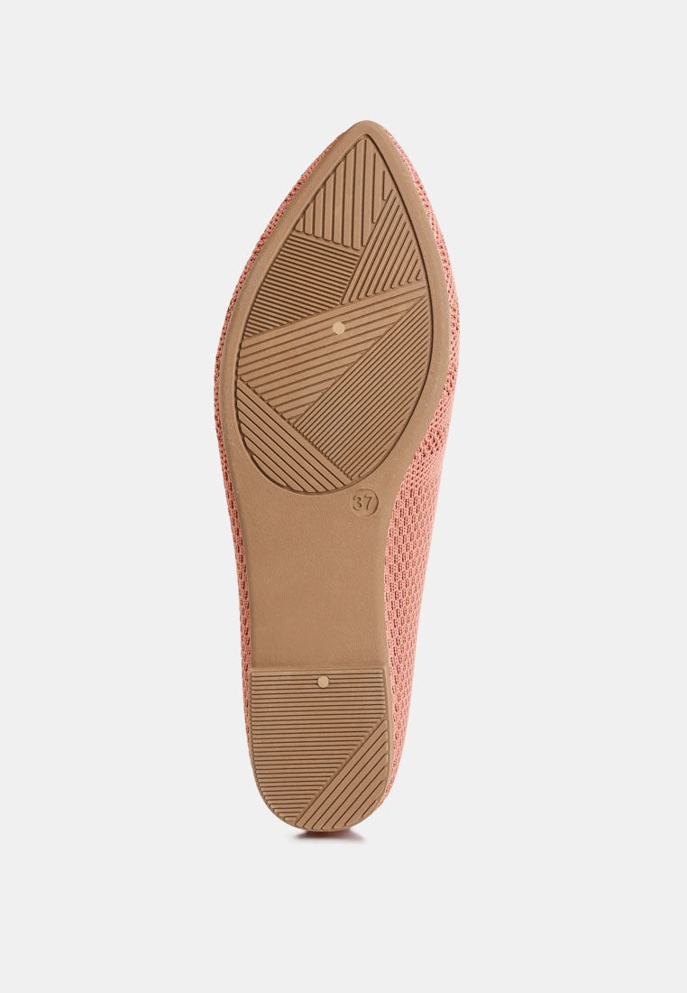 akili knit textile solid flats