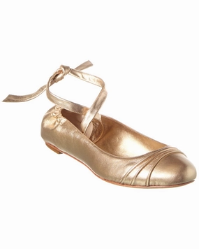 Alexandre Birman Clarita Leather Ballet Flat Womens Flat Shoes clearance