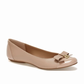 Andrea Ballerinas with bow and golden lock charm Womens Flat Shoes clearance