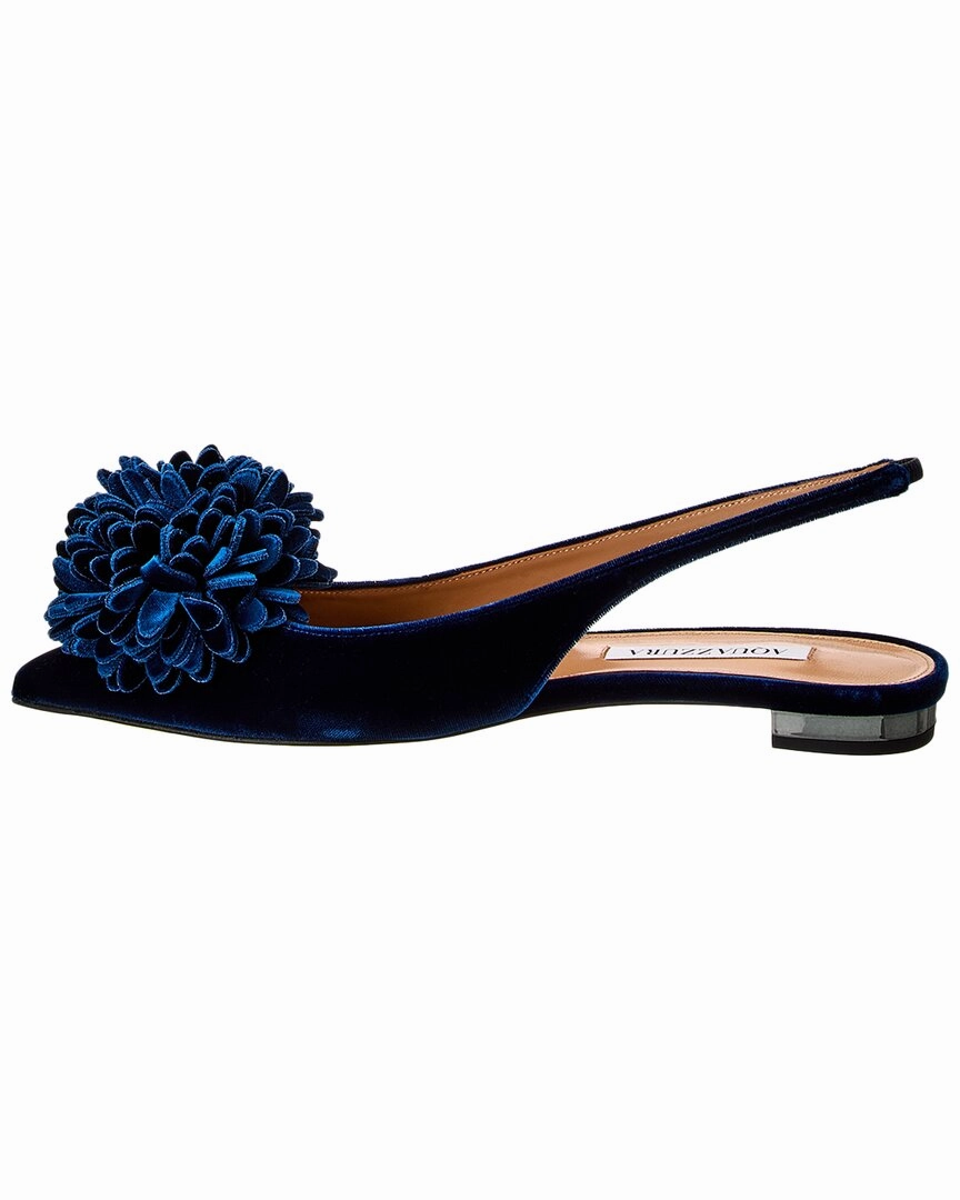 Aquazzura Couturier Velvet Slingback Flat
