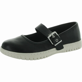 ASTRO Womens Cushioned Footbed Leather Mary Janes Soft Sole Flats Womens sale