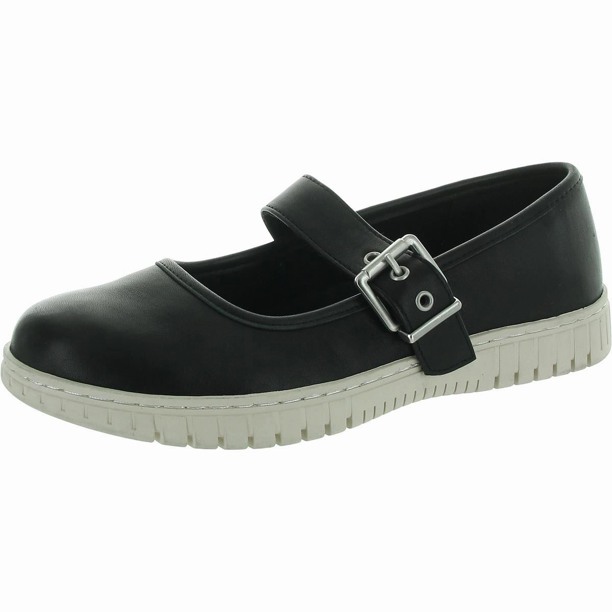 ASTRO Womens Cushioned Footbed Leather Mary Janes Soft Sole Flats Womens sale