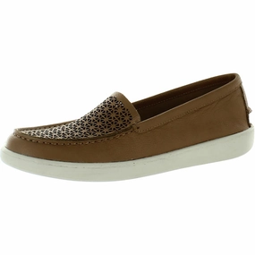 Audrey Womens Pull-on Leather Moccasins Soft Sole Flats Womens sale