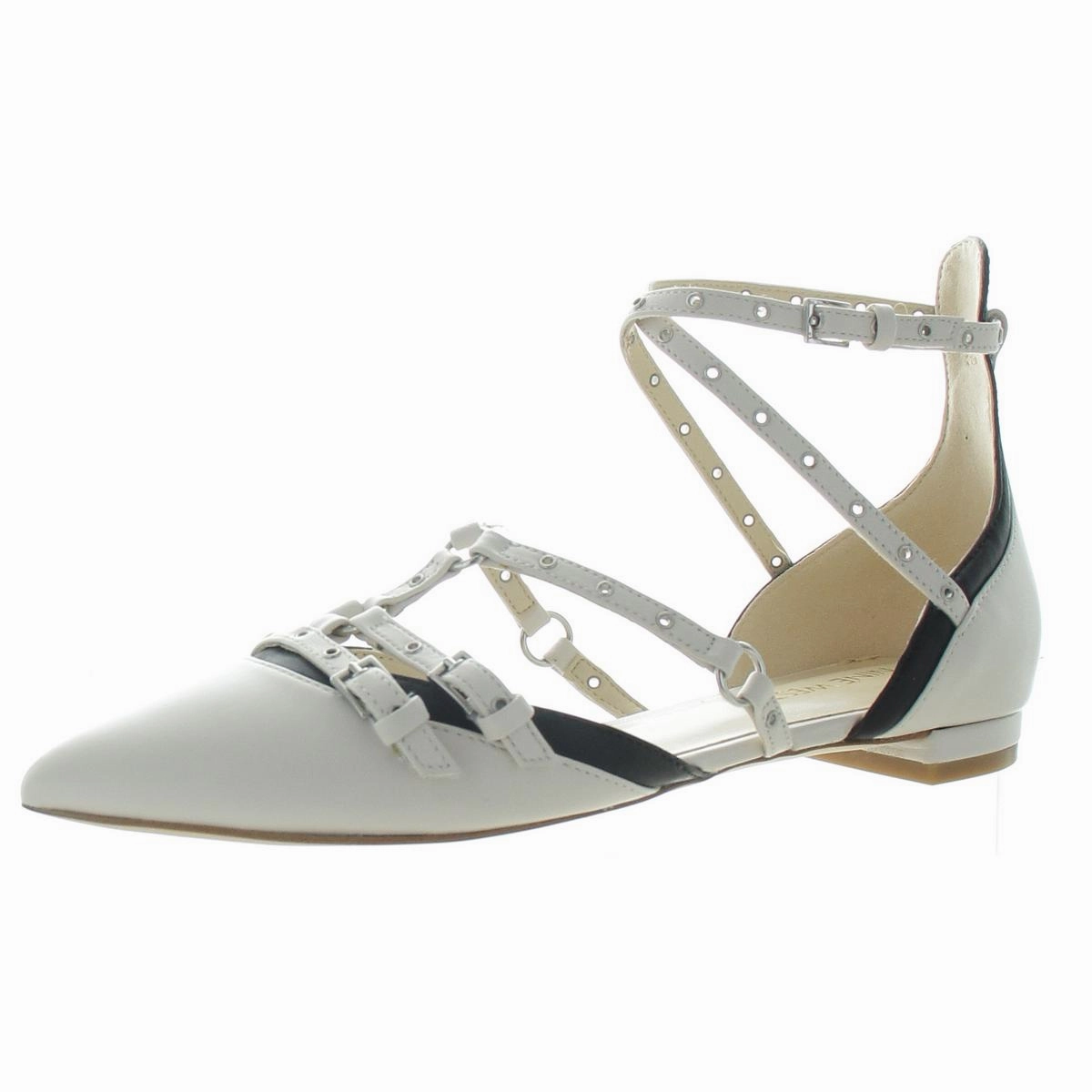 Aweso Womens Adjustable Leather Ankle Strap Womens Fashion Flats cheap