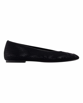 Ballerinas - Burberry - Leather - Black Flats for Women on sale