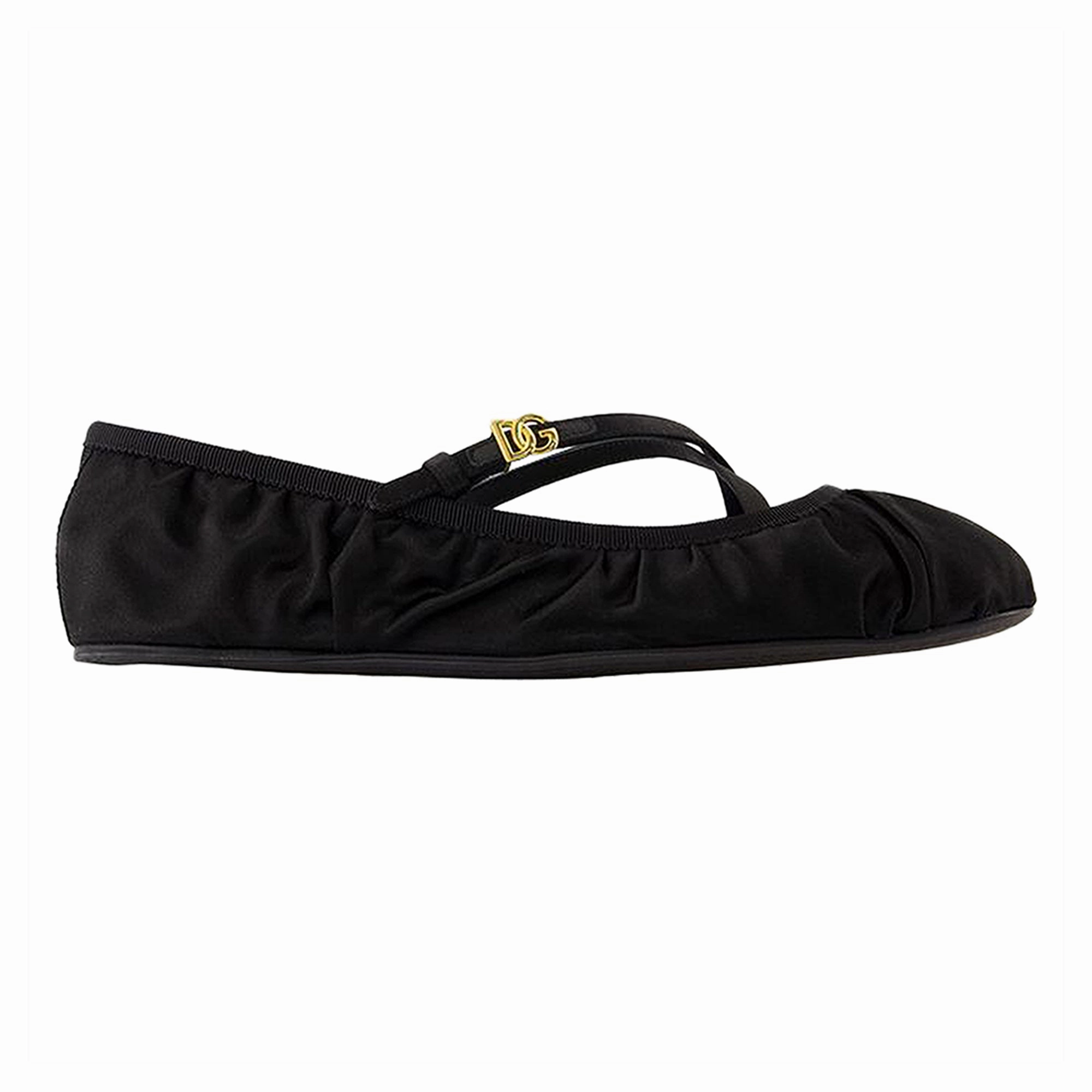 Ballerinas - Dolce&Gabbana - Satin - Black Womens Fashion Flats cheap