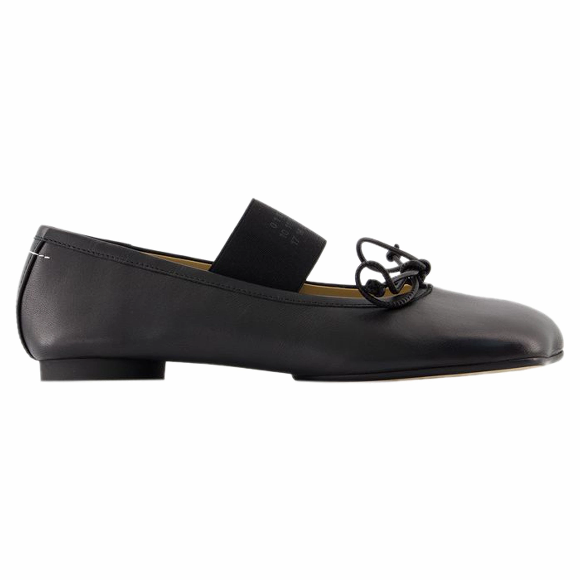 Ballerinas - MM6 Maison Margiela - Leather - Black Comfy Women Flats under $50