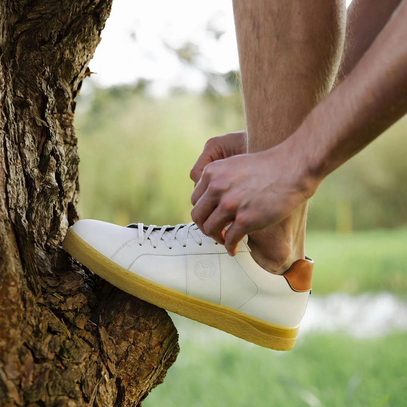 Barbour Reflect Trainer Off White