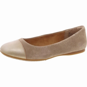 BATTI Womens Mixed Media Faux Suede Ballet Flats Womens Flats special deals
