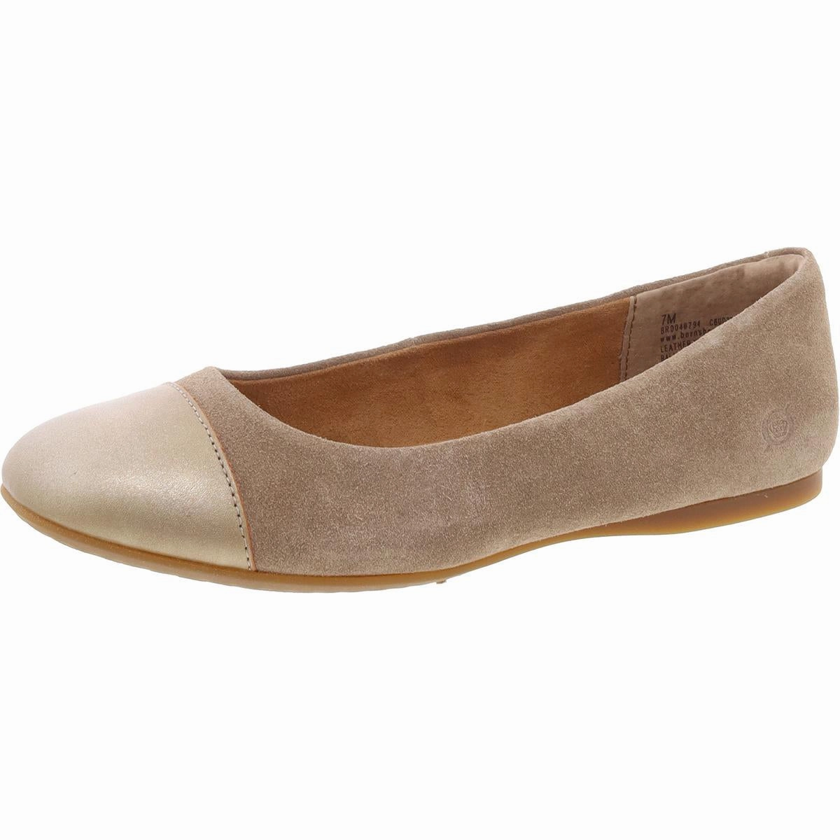 BATTI Womens Mixed Media Faux Suede Ballet Flats Womens Flats special deals