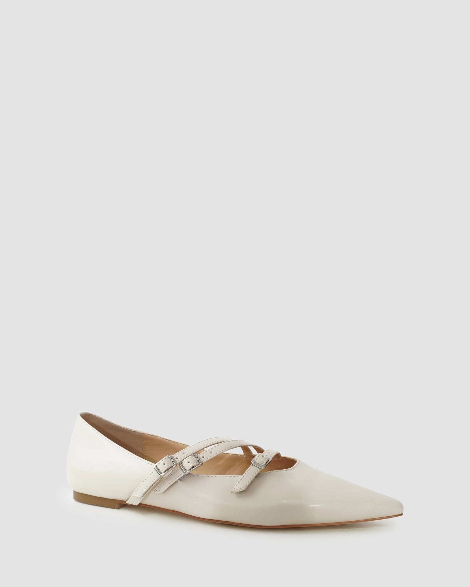 Begin Again Buckled Flat Womens Flat Shoes clearance