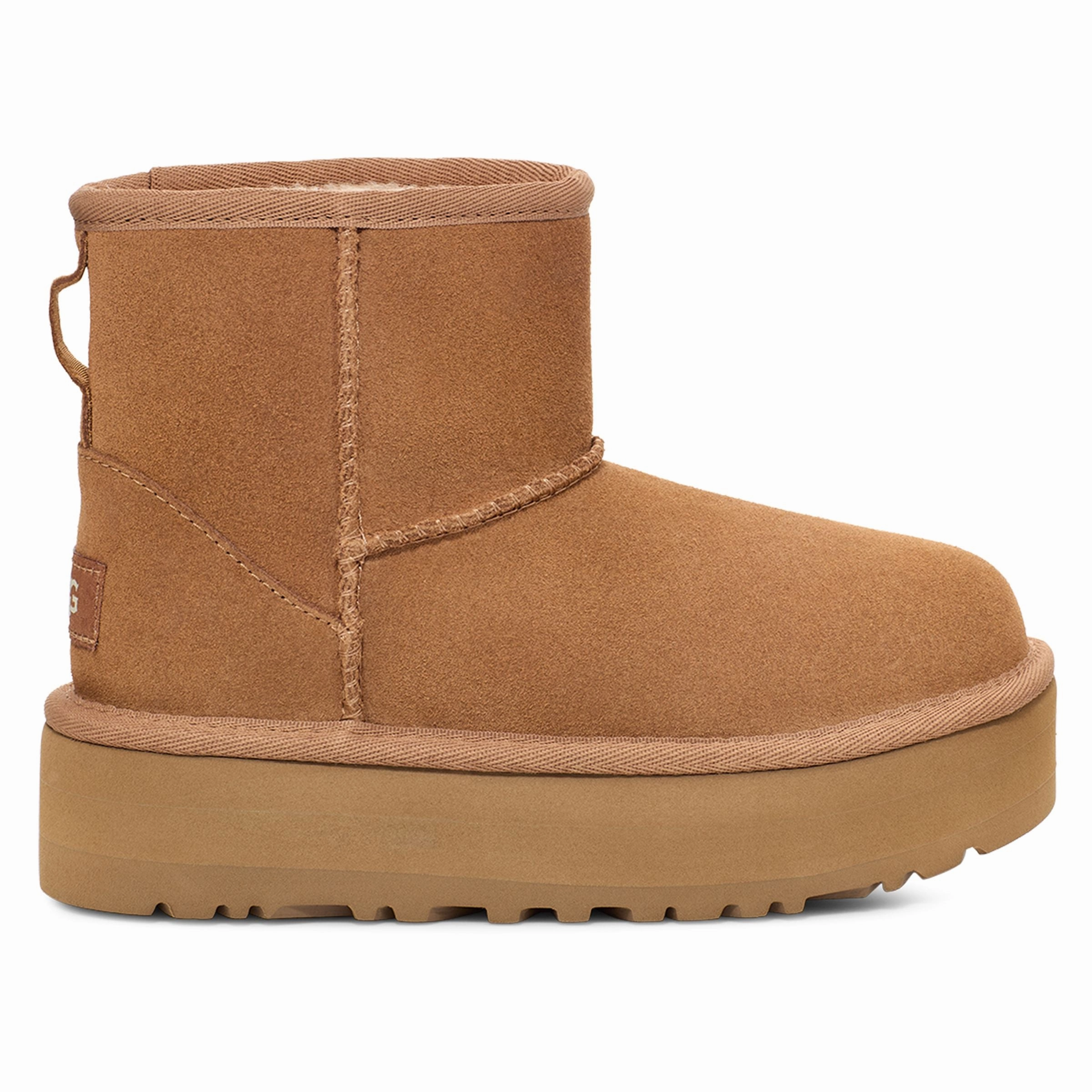 Beige Classic Mini Platform Boots Girls Shoes promo price
