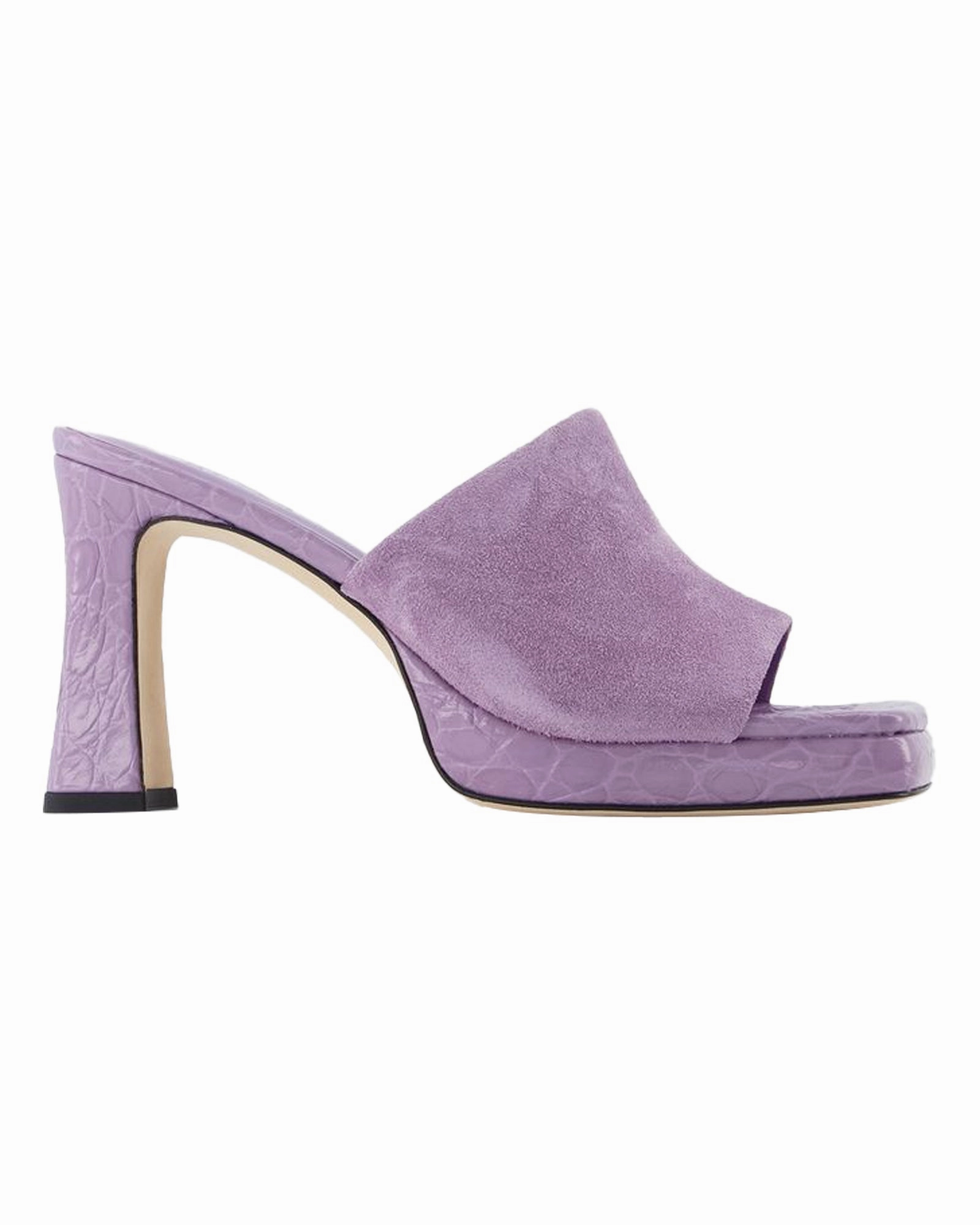 Beliz Mule - By Far - Purple - Leather Flats for Women on sale