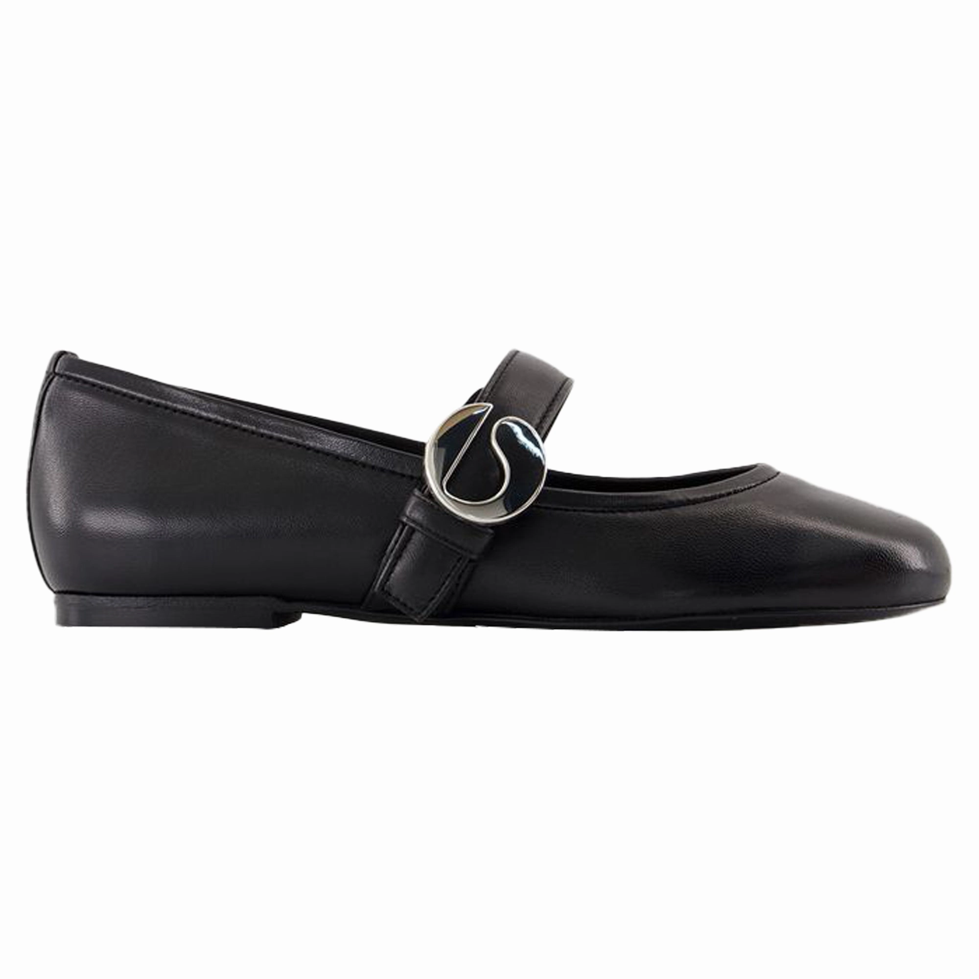 Belt ballerinas - Coperni - Leather - Black Soft Sole Flats Womens sale