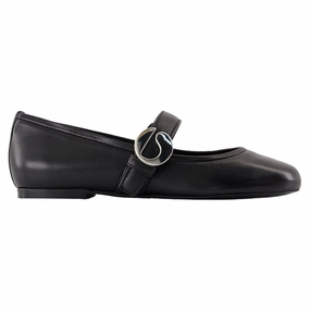 Belt ballerinas - Coperni - Leather - Black Soft Sole Flats Womens sale