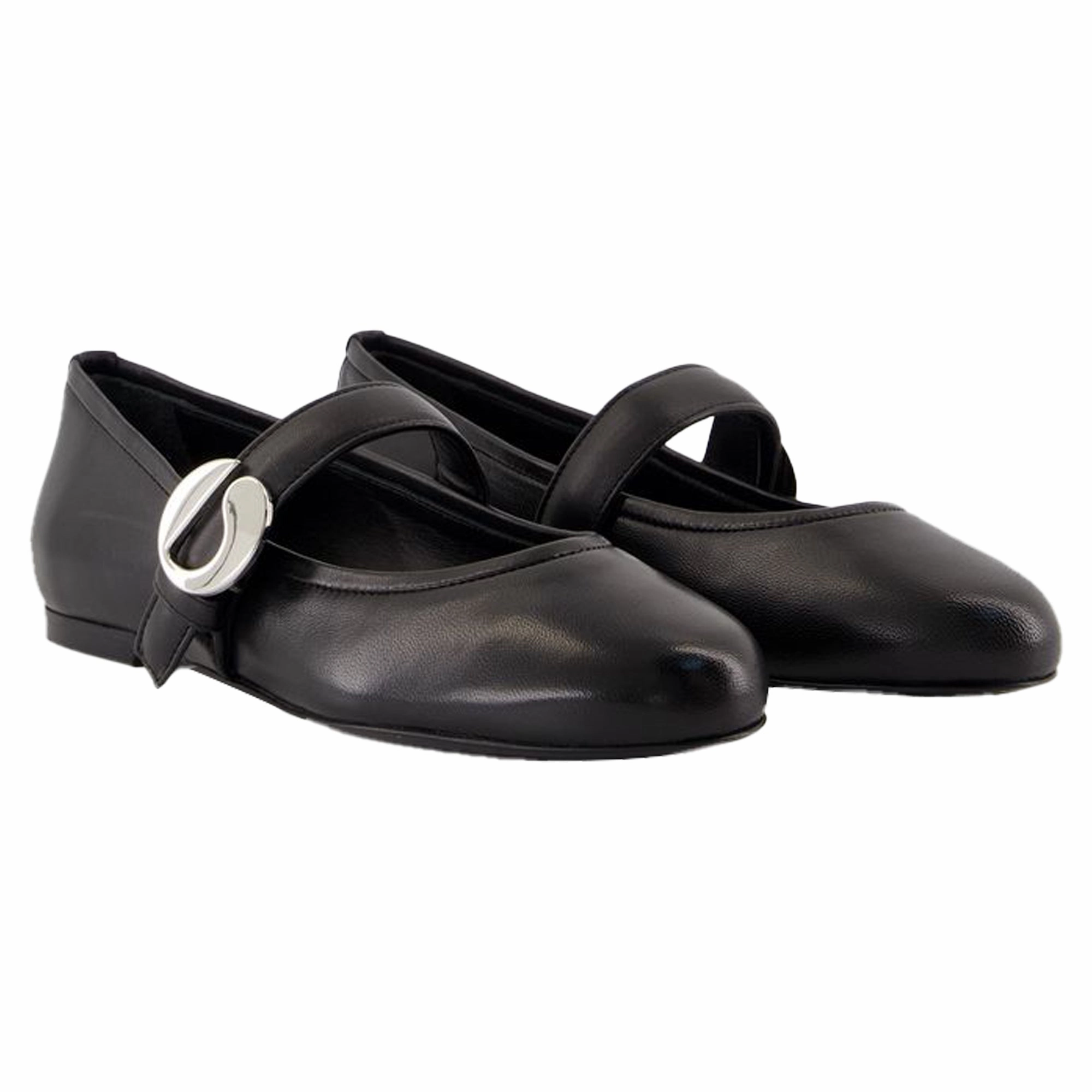 Belt ballerinas - Coperni - Leather - Black