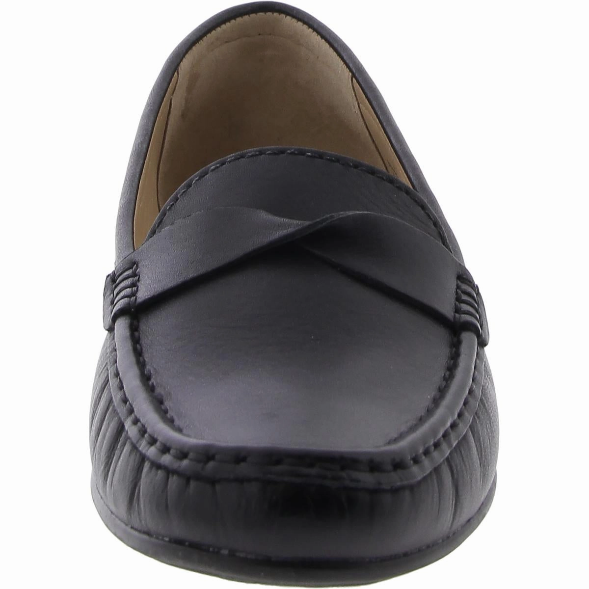 Beverley Road Womens Leather Slip On Loafers