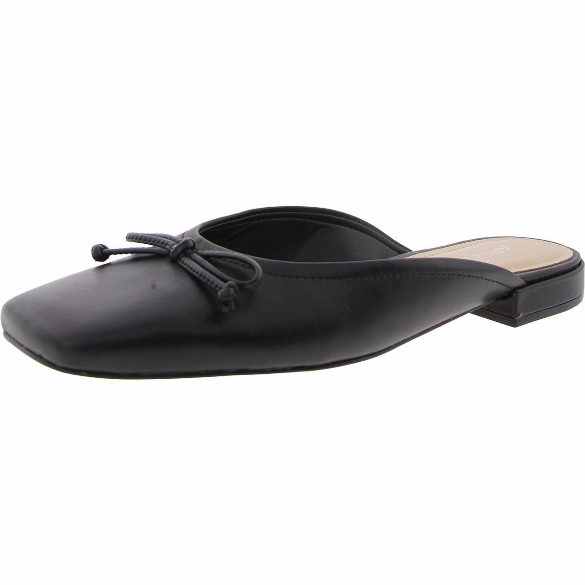 BHFO Womens Bow Leather Flat Shoes Trendy Flats for Women