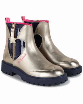 Billieblush Sequin Heart Metallic Boot Cheap Girls Footwear online