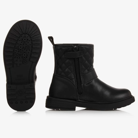 Black Eclair Ankle Boots Affordable Casual Footwear for Girls