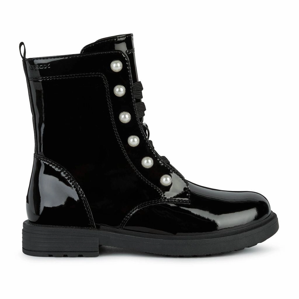 Black Eclair Pearl Boots Affordable Casual Footwear for Girls