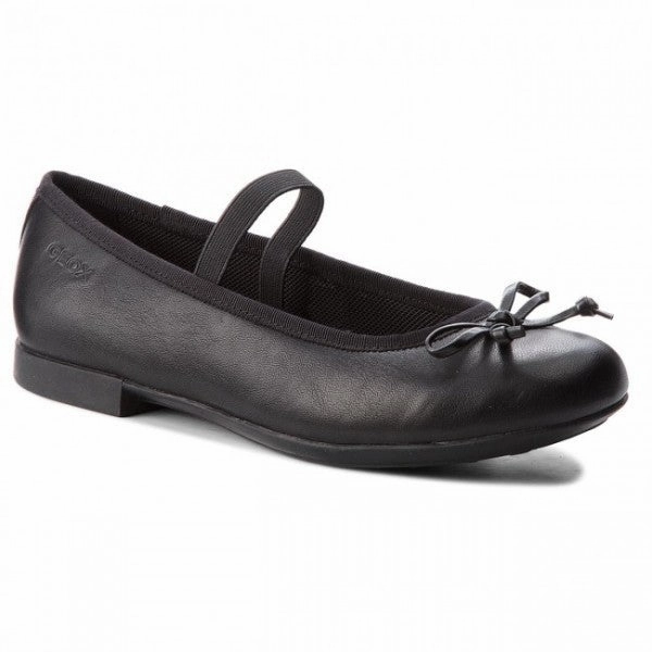 Black Jr Plie' Leather Ballerina Flats