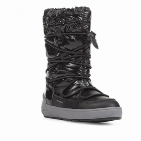 Black Sleigh Waterproof Boots Affordable Casual Footwear for Girls