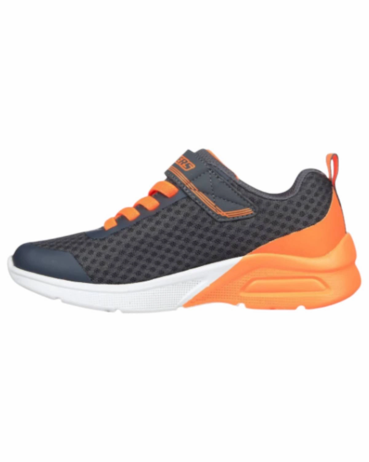 Boy's Max Sneakers In Charcoal/orange